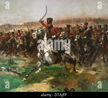 Vive l'Empereur (carica del quarto ussari alla battaglia di Friedland, 14 giugno 1807), 1891. Artista: Detaille, Édouard (1848-1912) Foto Stock