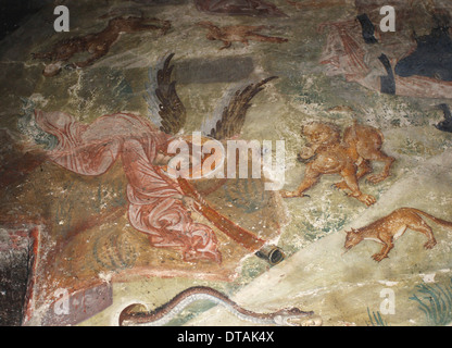 Il Giudizio Finale. Dettaglio: la terra ha dato il suo morto, 1321-1322. Artista: Anonimo Foto Stock