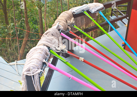 Mop gadget di pulizia sulla terrazza Foto Stock