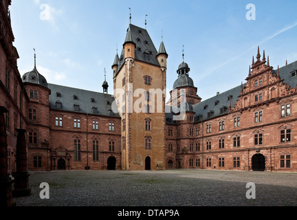 Aschaffenburg, Schloss Johannisburg, 1605-14 erbaut von Georg Riedinger Foto Stock