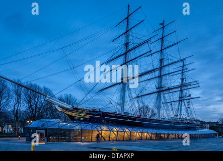 Il Cutty Sark (restaurate di recente), Greenwich, Londra, Inghilterra Foto Stock