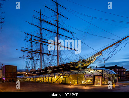 Il Cutty Sark (restaurate di recente), Greenwich, Londra, Inghilterra Foto Stock