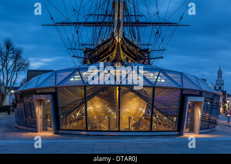 Il Cutty Sark (restaurate di recente), Greenwich, Londra, Inghilterra Foto Stock