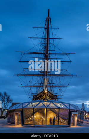 Il Cutty Sark (restaurate di recente), Greenwich, Londra, Inghilterra Foto Stock