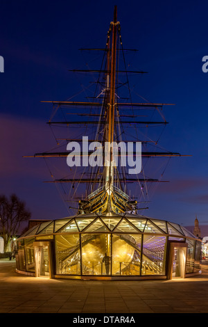 Il Cutty Sark (restaurate di recente), Greenwich, Londra, Inghilterra Foto Stock