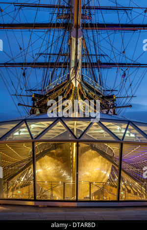 Il Cutty Sark (restaurate di recente), Greenwich, Londra, Inghilterra Foto Stock