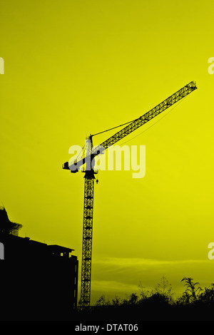 Industrial gru per edilizia e costruzione di sagome Foto Stock