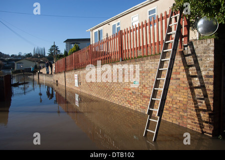 Inondazione East Farleigh Kent England Regno Unito Europa Foto Stock