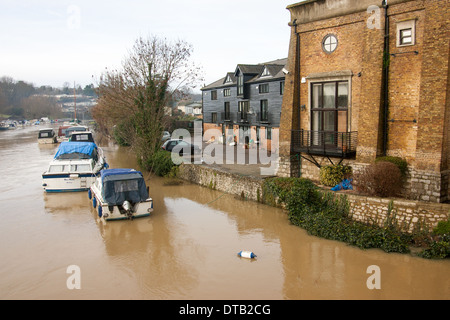 Inondazione East Farleigh Kent England Regno Unito Europa Foto Stock