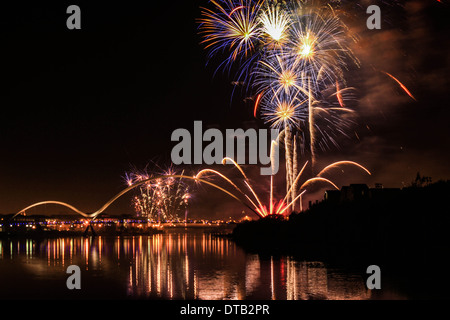 Stockton Fire Works Display Foto Stock