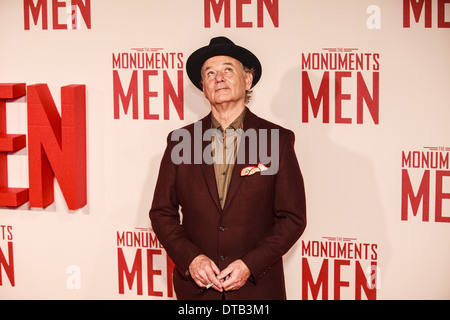 Leicester Square, London, Regno Unito 11 febbraio 2014, IL REGNO UNITO premiere dei monumenti uomini, George Clooney, Credito: Richard Soans/Alamy Live News Foto Stock