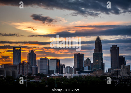 Charlotte Skyline Foto Stock