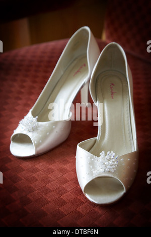 Scarpe spose. Foto Stock