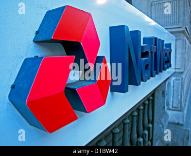 Natwest logo, City of London, Londra, Inghilterra, Regno Unito Foto Stock
