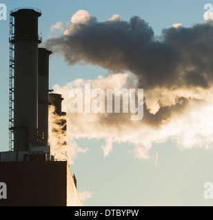 Close up di fumo di pile, New York, Stati Uniti d'America Foto Stock