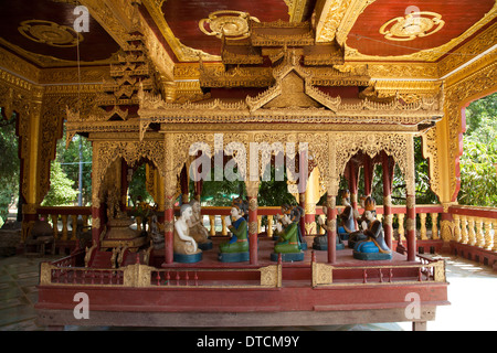 All'interno del Manuha Tempio Phaya Bagan Birmania Myanmar Foto Stock