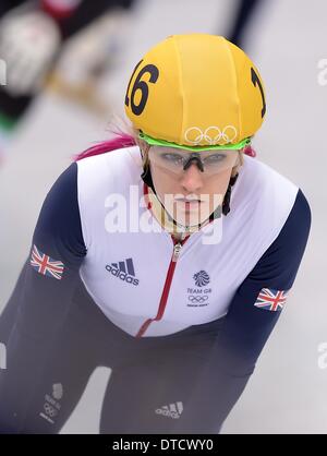 Sochi, Russia. 15 feb 2014. Ellise Christie (GBR). Womens Short track - 1500m qualificazione - Iceberg centro di pattinaggio - Sochi Olympic Park - Russia - 15/02/2014 Credit: Sport In immagini/Alamy Live News Foto Stock