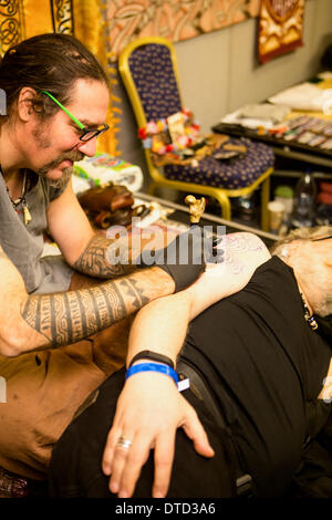 Brighton Tattoo Convention 2014, East Sussex, Regno Unito Foto Stock