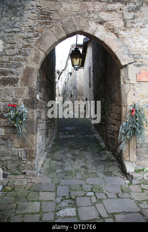 Arco in pietra a Penne, Gorge d'Aveyron, Tarn, Midi Pirenei, Francia Foto Stock