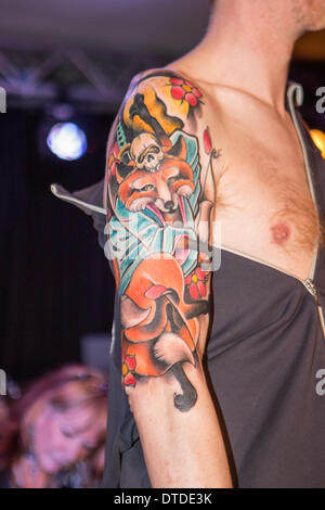 Brighton Tattoo Convention 2014, East Sussex, Regno Unito Foto Stock