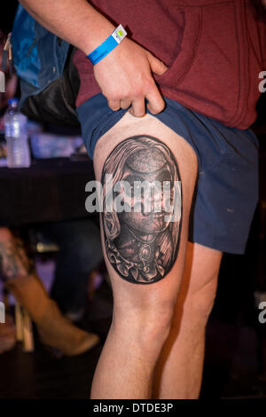 Brighton Tattoo Convention 2014, East Sussex, Regno Unito Foto Stock