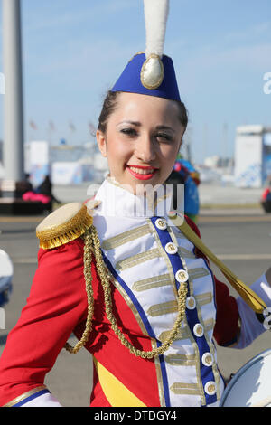 Sochi, Russia. 15 feb 2014. Vista generale : Sochi 2014 Giochi Olimpici invernali al Parco Olimpico di Sochi, Russia . © Yusuke Nakanishi AFLO/sport/Alamy Live News Foto Stock