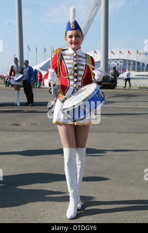 Sochi, Russia. 15 feb 2014. Vista generale : Sochi 2014 Giochi Olimpici invernali al Parco Olimpico di Sochi, Russia . © Yusuke Nakanishi AFLO/sport/Alamy Live News Foto Stock