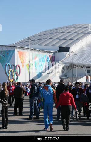 Sochi, Russia. Xiii Febbraio, 2014. Vista generale : Sochi 2014 Giochi Olimpici invernali al Parco Olimpico di Sochi, Russia . © Yusuke Nakanishi AFLO/sport/Alamy Live News Foto Stock