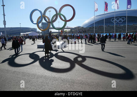 Sochi, Russia. Xiii Febbraio, 2014. Vista generale : Sochi 2014 Giochi Olimpici invernali al Parco Olimpico di Sochi, Russia . © Yusuke Nakanishi AFLO/sport/Alamy Live News Foto Stock