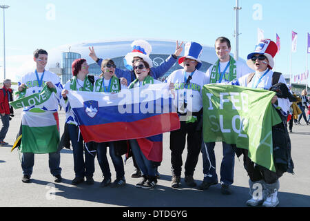 Sochi, Russia. Xiii Febbraio, 2014. Vista generale : Sochi 2014 Giochi Olimpici invernali al Parco Olimpico di Sochi, Russia . © Yusuke Nakanishi AFLO/sport/Alamy Live News Foto Stock