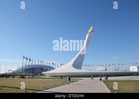 Sochi, Russia. Xiii Febbraio, 2014. Vista generale : Sochi 2014 Giochi Olimpici invernali al Parco Olimpico di Sochi, Russia . © Yusuke Nakanishi AFLO/sport/Alamy Live News Foto Stock