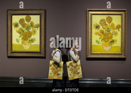 Girasoli di Vincent Van Gogh presso la Galleria Nazionale Foto Stock