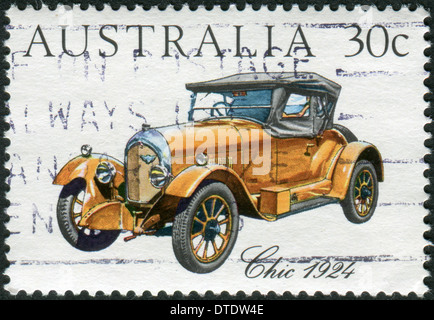 AUSTRALIA - circa 1984: francobollo stampato in Australia, mostra Australiano-fatti auto d'epoca: Chic, 1924, circa 1984 Foto Stock