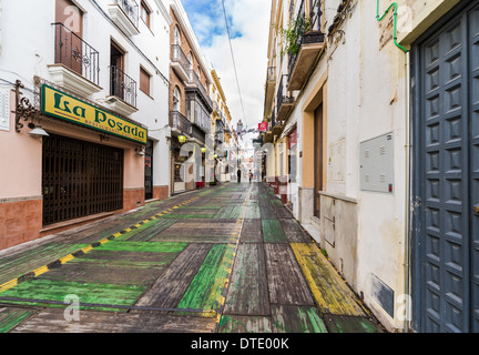 Ronda street alla vigilia di Natale Foto Stock