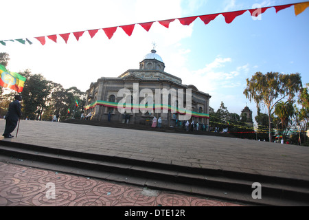 Addis Abeba, Etiopia, Africa, Area Piazza Foto Stock