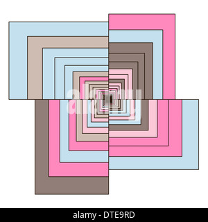 Abstract retrò colorato geometrico disegno esagonale sfondo Foto Stock