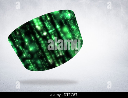 Immagine composita della matrice verde sulla schermata astratto Foto Stock