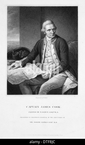 Il capitano James Cook (1728-1779) Foto Stock