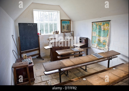 Auletta scuola vittoriana al Weald & Downland Open Air Museum a Singleton, vicino a Chichester, West Sussex, Regno Unito Foto Stock