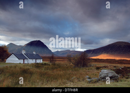 Buachaille Etive Mor e Blackrock Cottage, Glencoe, Highland Foto Stock
