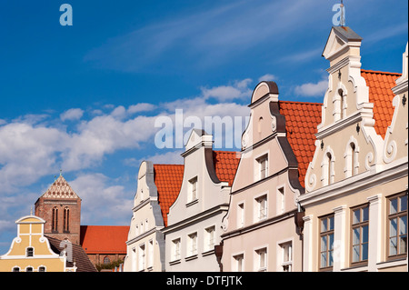 Città vecchia di Wismar in Germania Foto Stock