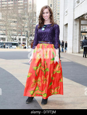 Holly Hammonds arrivando al Katya Zol pista show di New York City - Febbraio 9, 2014 - Foto: Pista Manhattan/Charles Eshelman/picture alliance Foto Stock