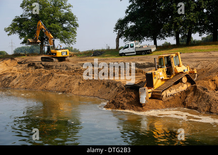 Haltern am See, Germania, rinaturazione della Lippe Foto Stock