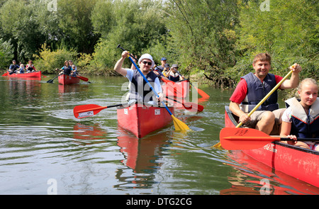 Hamm, Germania, canoa sul labbro Foto Stock