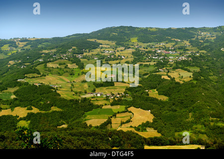 La valle del Dragone - Modena Appennino ovest Reggio Emilia colline in Italia la Regione Emilia Romagna da Montefiorino Foto Stock