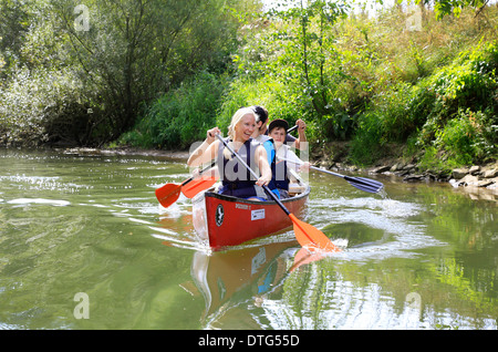 Hamm, Germania, canoa sul labbro Foto Stock