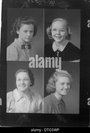 L'annuario della McGuffey High School del 1939 presenta fotografie ritratte di studenti, che documentano un'istantanea della giovane vita a Oxford, Ohio. Queste fotografie offrono uno sguardo al passato, riflettendo la moda e gli stili della fine degli anni '1930 Foto Stock