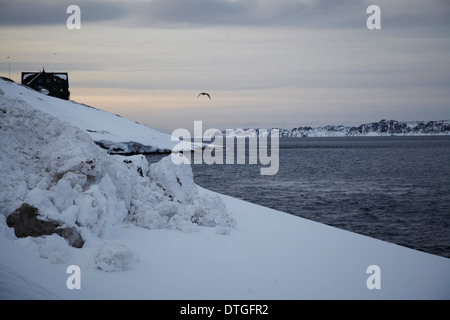 Fiordo fuori città Nuuk Groenlandia Foto Stock