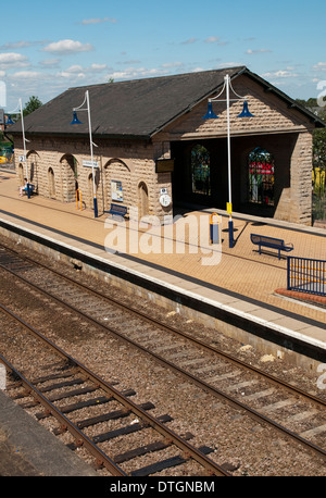 La stazione dei treni a Mansfield Woodhouse, Nottinghamshire England Regno Unito Foto Stock