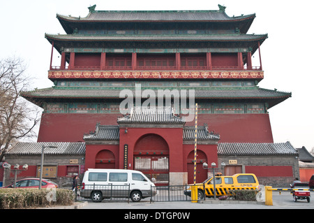 Gulou - la Torre del Tamburo - a Pechino in Cina Foto Stock